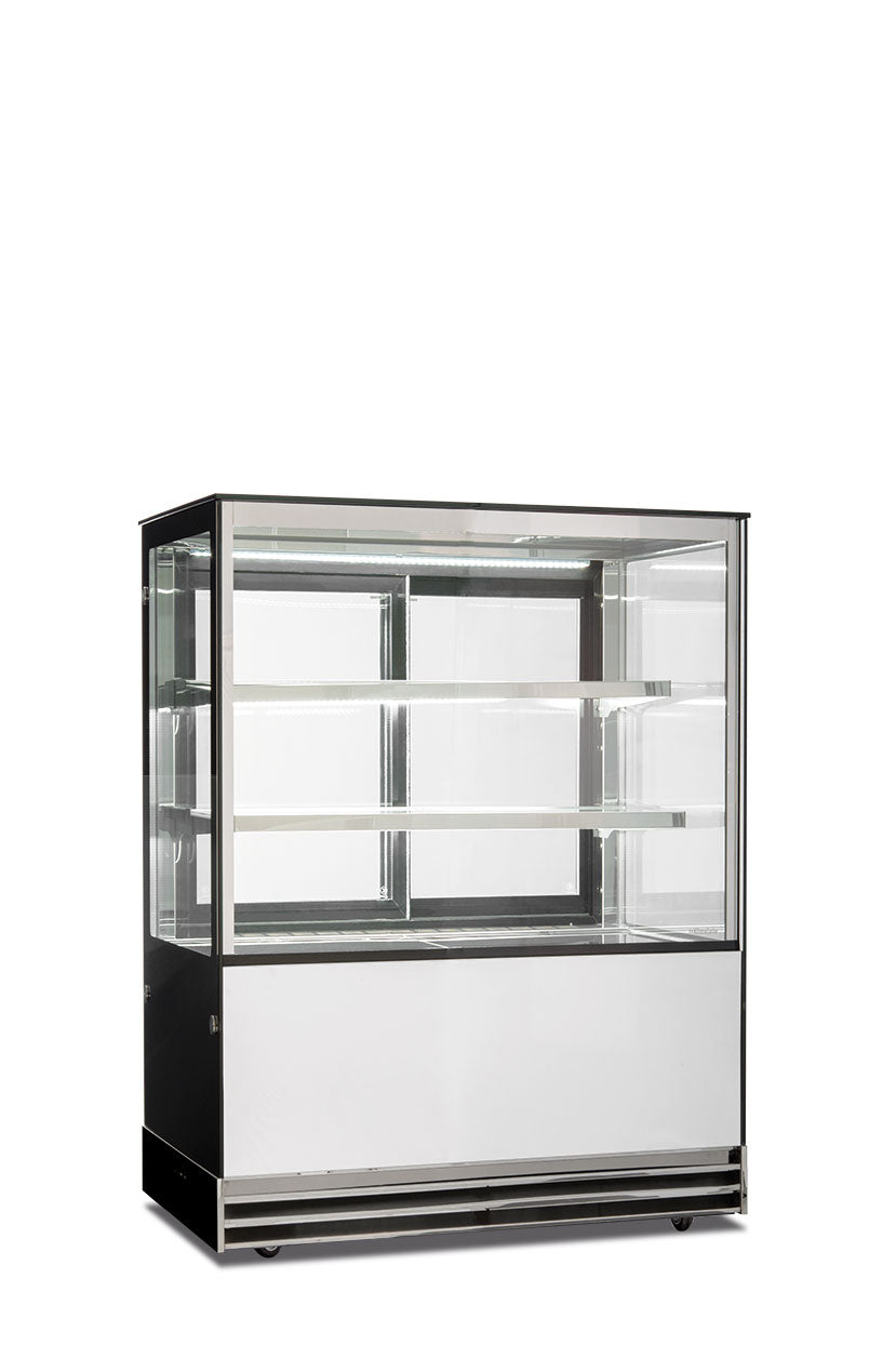Banco pasticceria quattro lati vetro ventilato, porte scorrevoli DELUXE 92 PSV