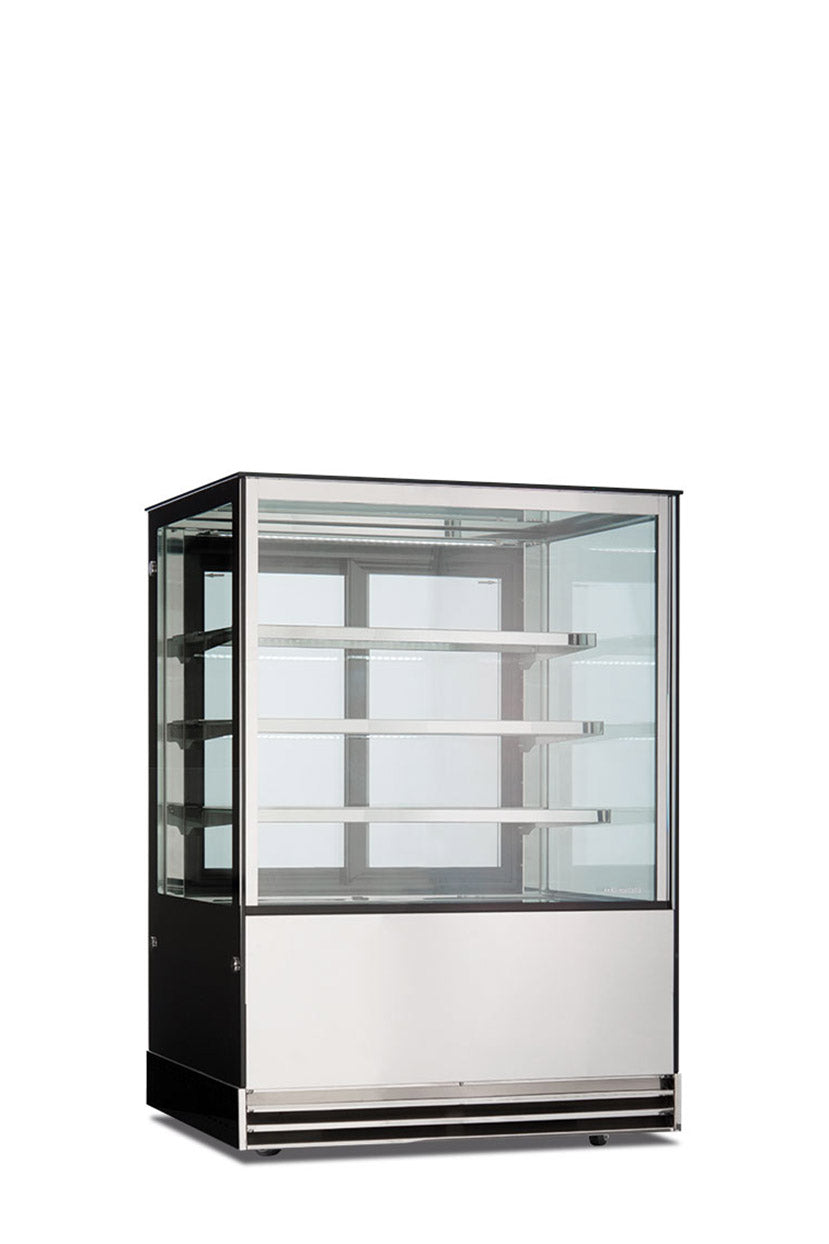 Banco pasticceria quattro lati vetro ventilato, porte scorrevoli DELUXE 93 PSV