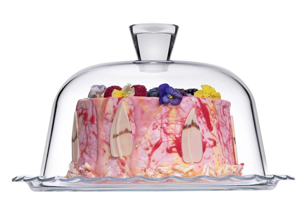 Petite Patisserie Vassoio Con Cupola Cm.26,4