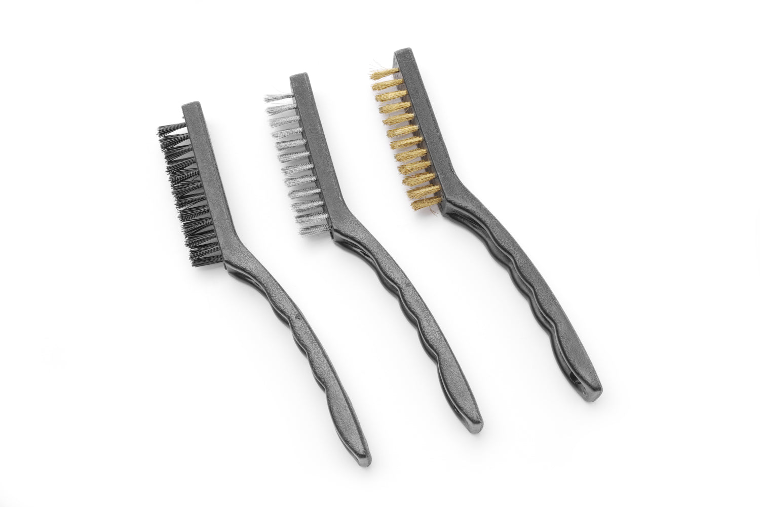 Set 3 Spazzole Metalliche Strette Mm.230