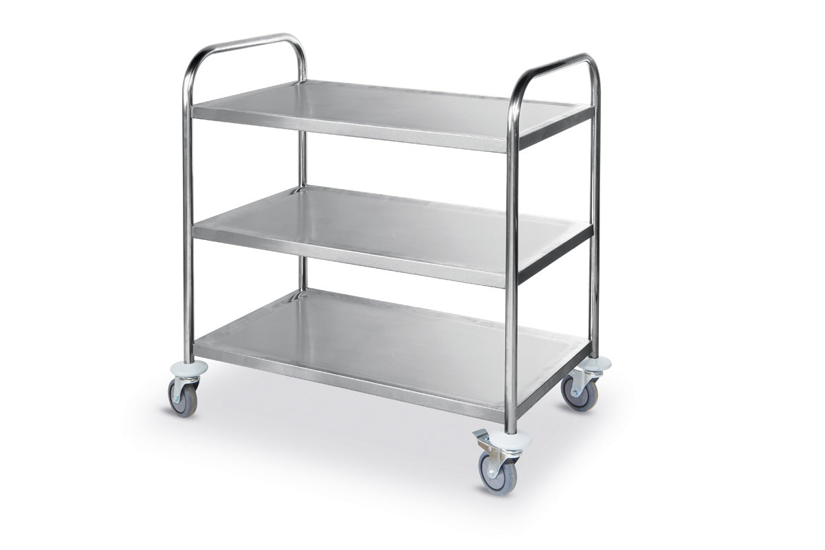 Carrello Portavivande 3 Piani Cm.91x59x95h Inox