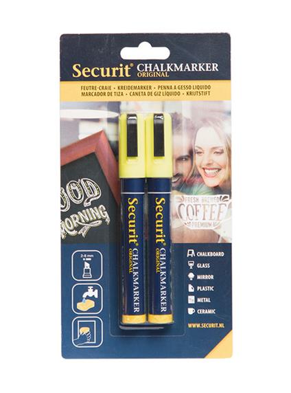 Cf 2 Pennarelli A Gesso Giallo Mm.2-6