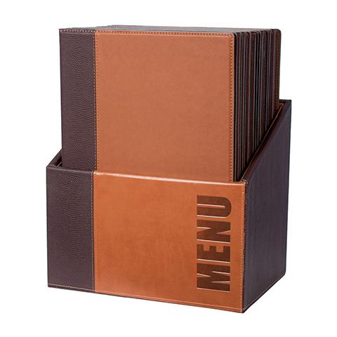 Trendy Marrone Chiaro Portamenu' A4