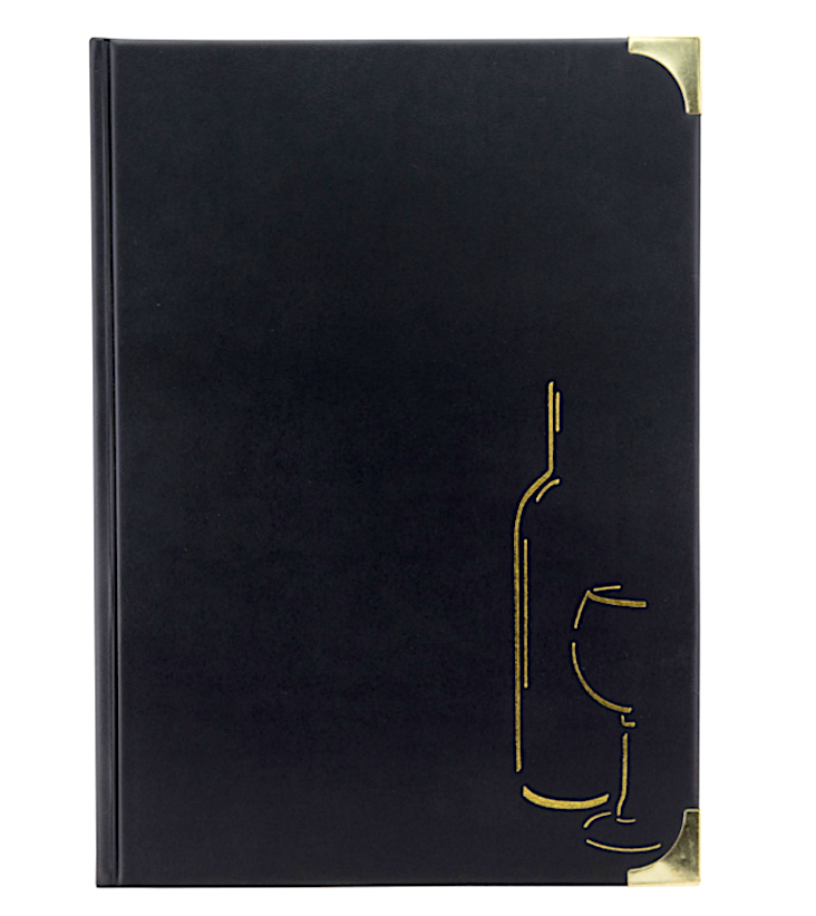 Basic Portamenu' A4 Carta Vini Nero