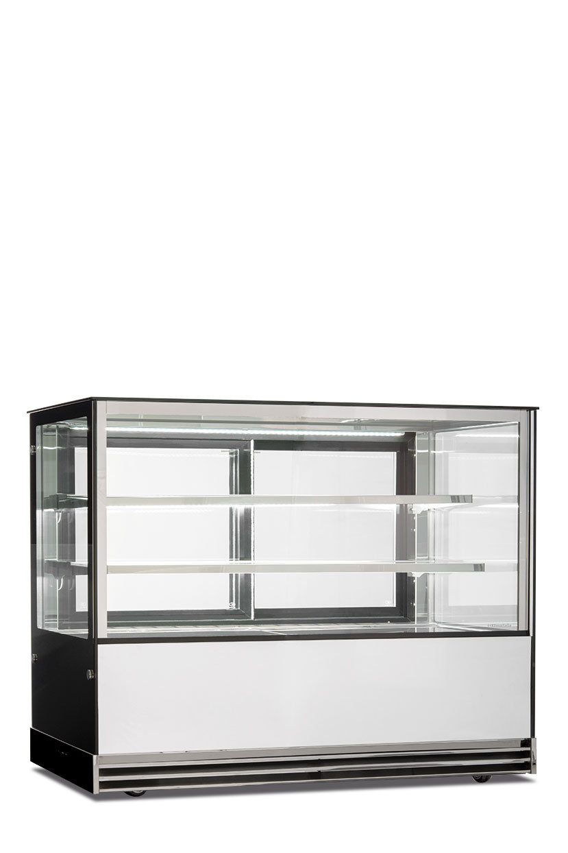 Banco pasticceria quattro lati vetro ventilato, porte scorrevoli DELUXE 152 PSV