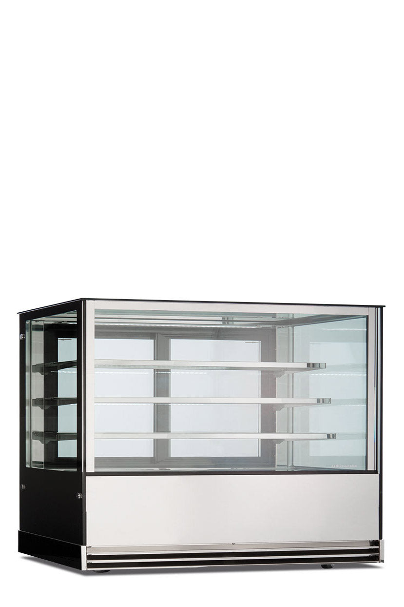 Banco pasticceria quattro lati vetro ventilato, porte scorrevoli DELUXE 153 PSV