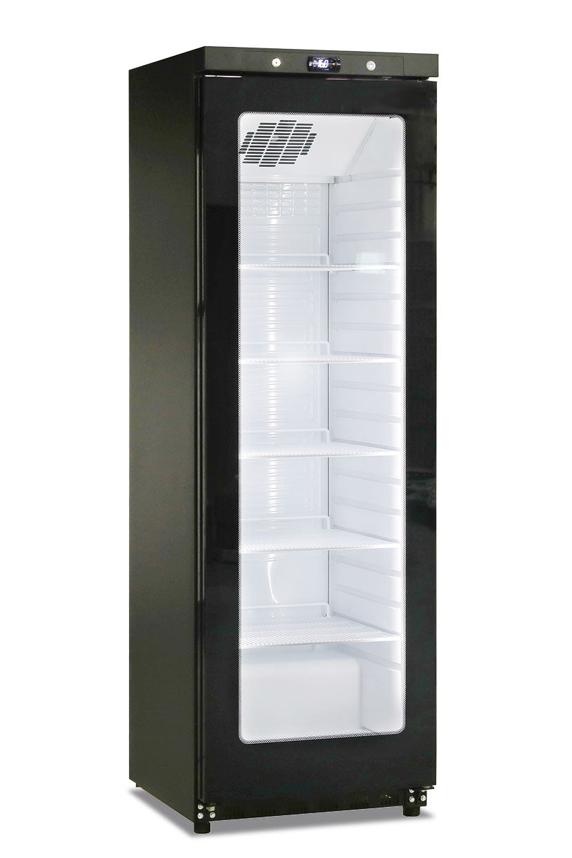 Armadio frigo statico con agitatore, porta vetro, temperatura positiva GN 400 G TN BLK