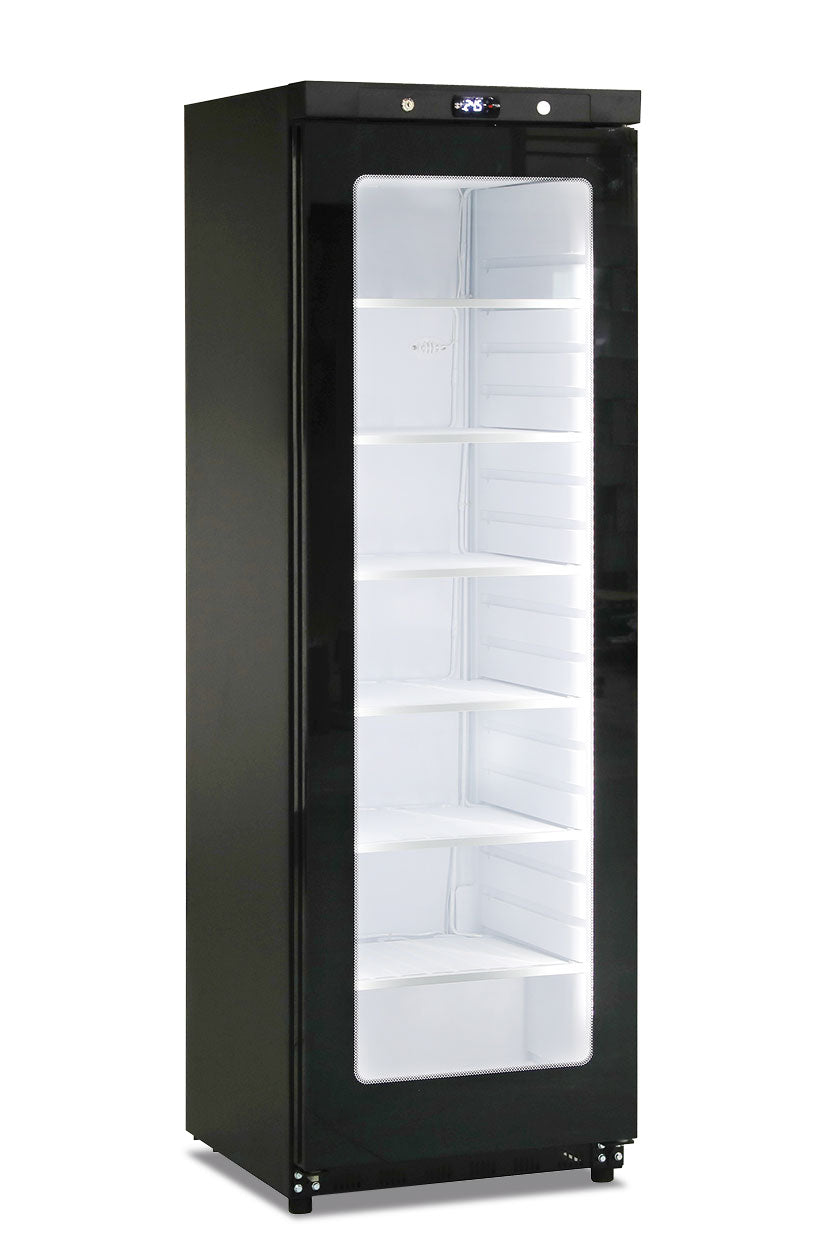 Armadio freezer statico con agitatore, porta vetro, temperatura negativa GN 400 G BT BLK