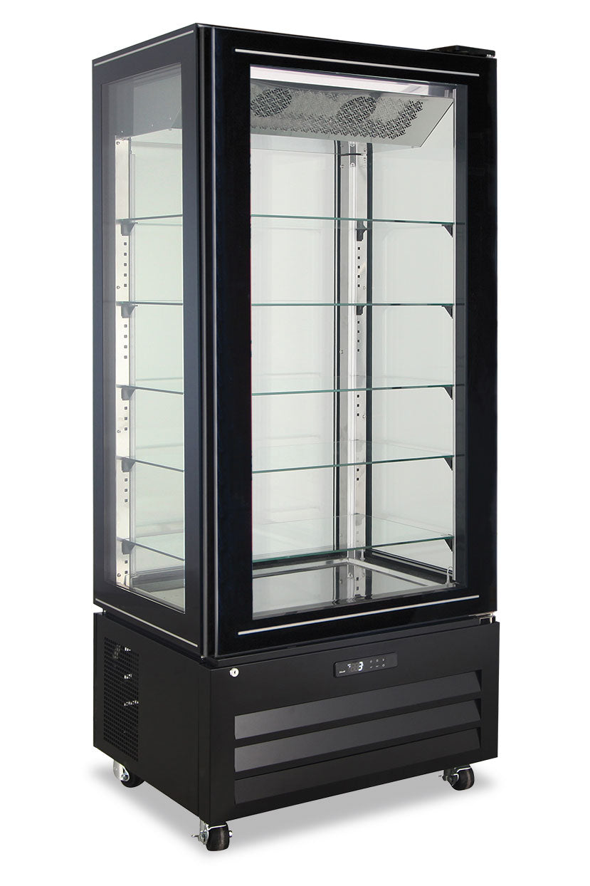 Frigo pasticceria quattro lati vetro no frost negativo VICTORIA 85 NFN BLACK