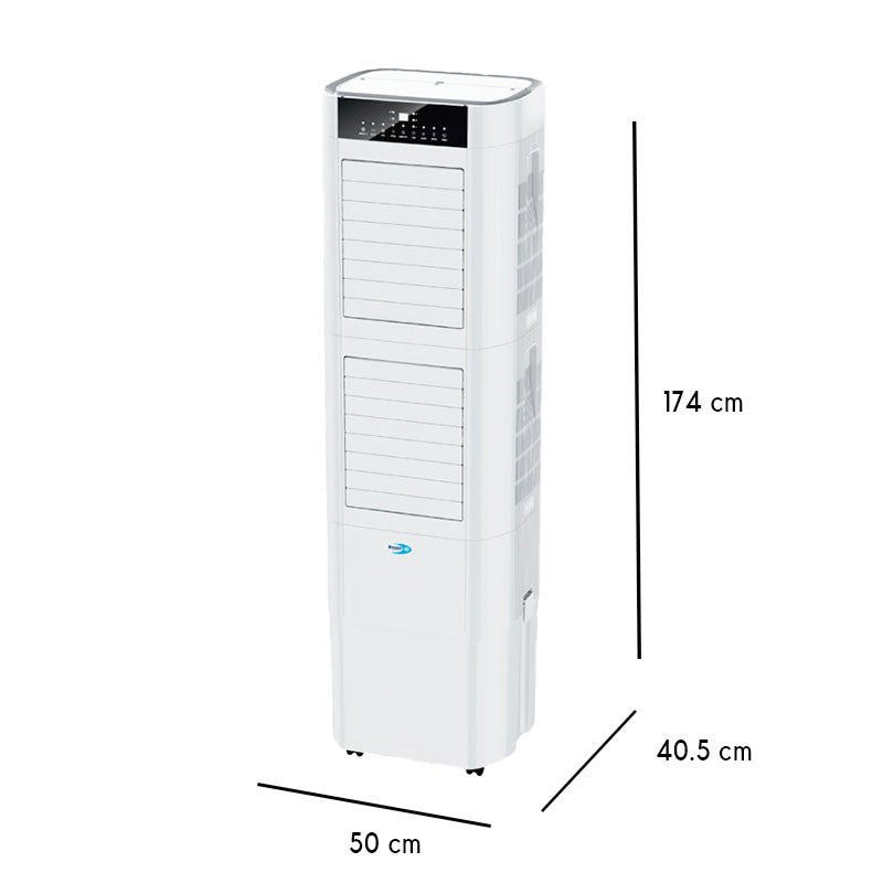 RAFFRESCATORE ECO FRESH AIR BREZZA 170 BIANCO H.172CM 10000M3/H CON FILTRO POLIFOSFA