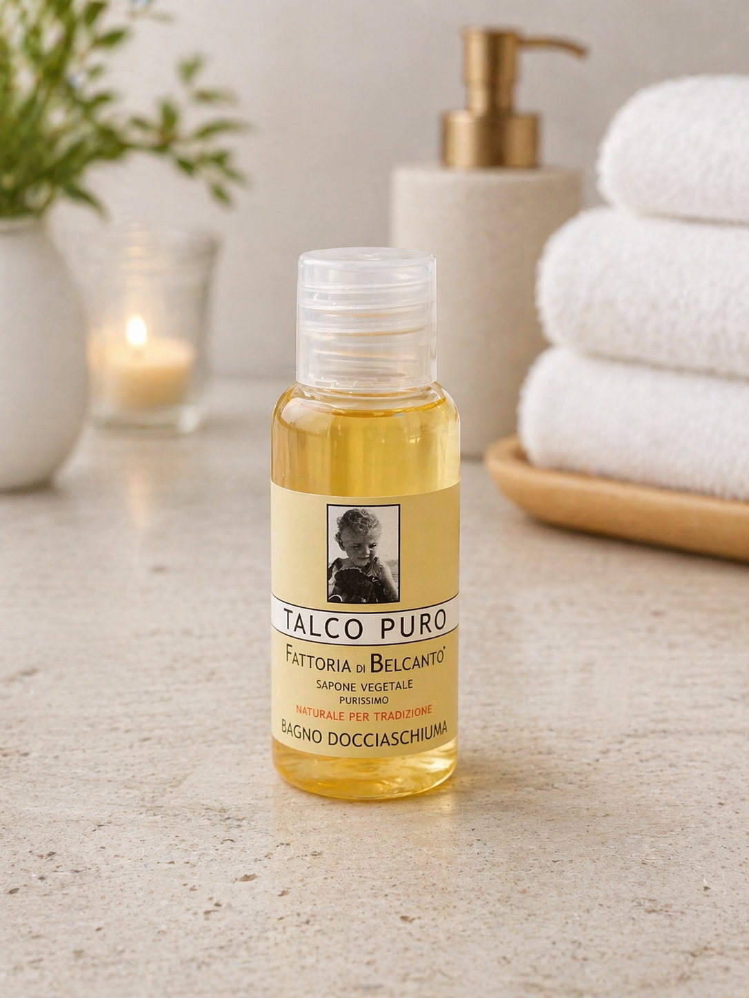 Docciaschiuma Linea Talco – Fattoria di Belcanto® | Confezione da 20 flaconi da 35 ml