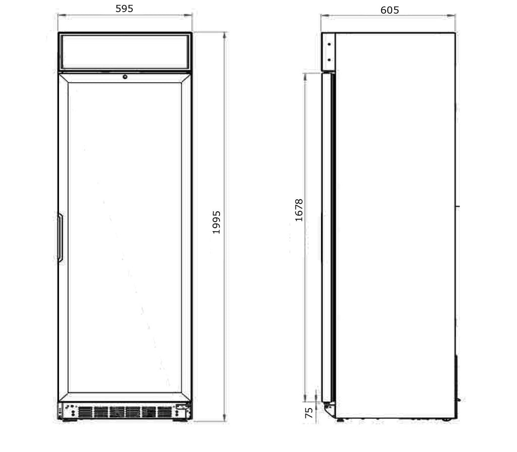 Espositore frigo per bevande Bubble 42 Black