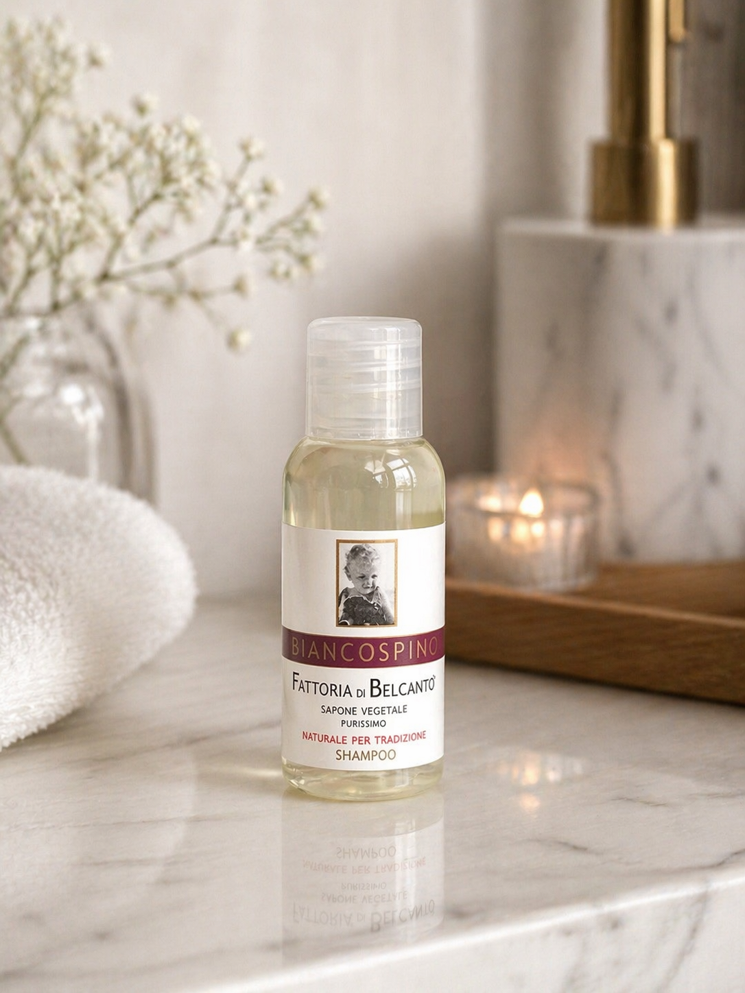 Linea Cortesia B&B – Shampoo Biancospino | Fattoria di Belcanto®

Confezione da 20 flaconi da 35 ml