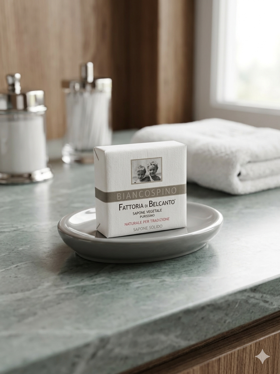 Linea Cortesia B&B – Saponetta Biancospino | Fattoria di Belcanto®

Confezione da 20 saponi solidi da 20 grammi