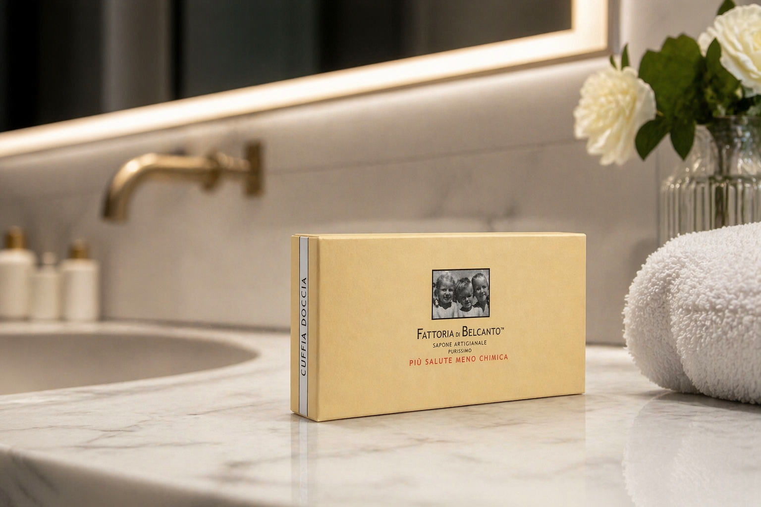 Cuffia Doccia Linea Talco – Fattoria di Belcanto | Set da 20 pezzi