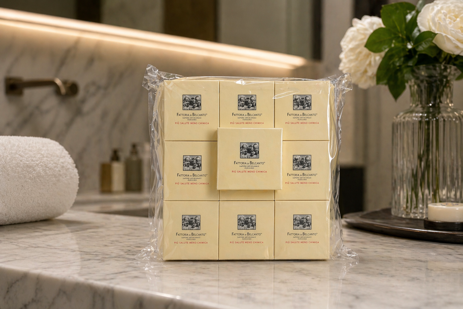 Cuffia Doccia Linea Talco – Fattoria di Belcanto | Set da 20 pezzi