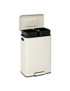 Nova Pattumiera Differenziata Lt.60 Beige Metallo 214561a