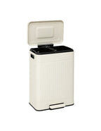 Nova Pattumiera Differenziata Lt.60 Beige Metallo 214561a