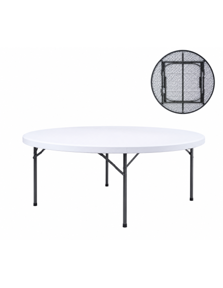 Tavolo Catering D160cm H74cm Gambe Pieghevoli